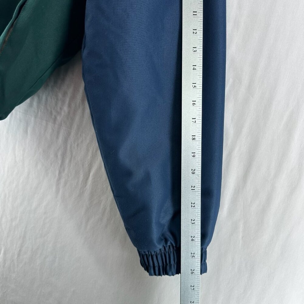 California Imperial Bomber Jacket Men L Zip Up Quilt Lined Colorblock Green Blue - Picture 5 of 11